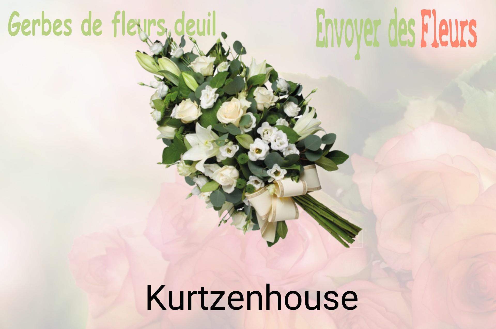 Gerbe de fleurs de deuil livrée à Kurtzenhouse